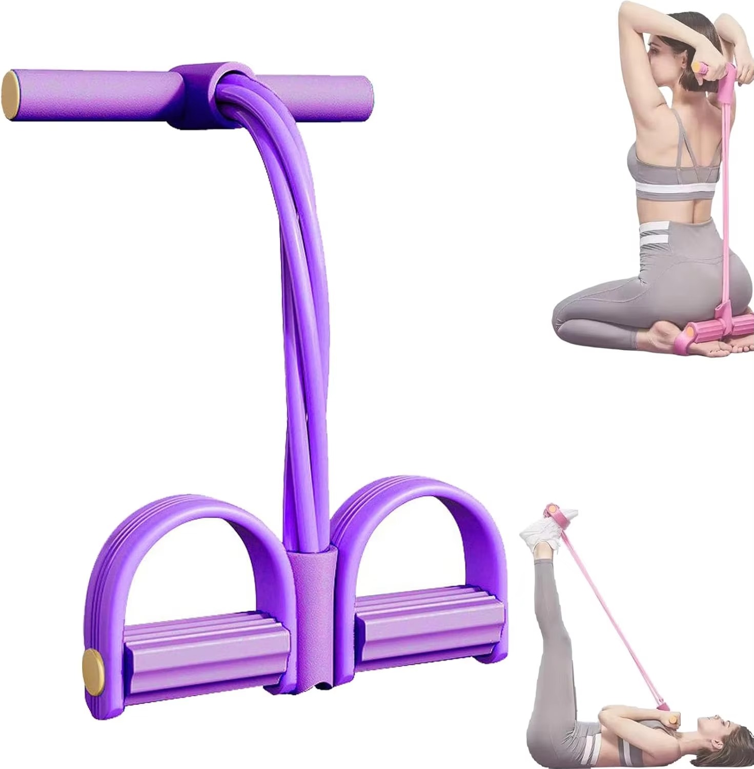 4-Tube Elastic Yoga Pedal Pull - đánh giá và giá Yoga Fitness Resistance Band
